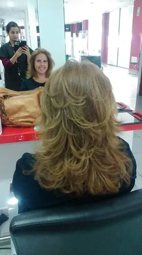 Peinado melena larga