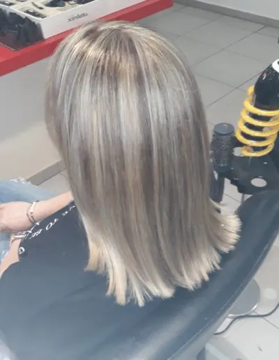 mechas - plata