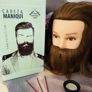 Euro Stil Cabeza Maniquí 100% Natural Hair